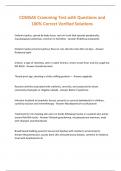 COMSAE Cramming Test with Questions and 100&percnt; Correct Verified Solutions