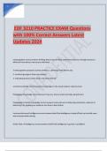 EDF 3210 PRACTICE EXAM Questions with 100- Correct Answers Latest Updates 2024&period;