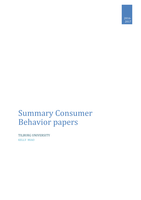 Elaborate Summary of Consumer Behavior Papers