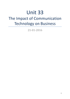 Unit 33 - The Impact of Communication Technology on Business