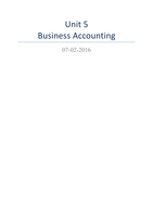 Unit 5 - Business Accounting
