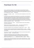 Final Exam TLI 152 Questions and Answers 2024