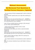 Walmart Assessment Set Reviewed Test Questions & Verified Correct Answers &vert; Updated