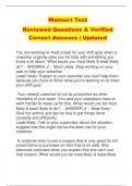 Walmart Test Reviewed Questions & Verified  Correct Answers &vert; Updated