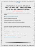 AORN PERIOP 101 FINAL EXAM ACTUAL EXAM QUESTIONS AND CORRECT VERIFIED SOLUTIONS LATEST 2024-2025 UPDATE JUST RELEASED