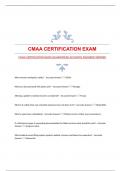 CMAA CERTIFICATION EXAM&vert;GUARANTEED ACCURATE ANSWERS&vert;VERIFIED
