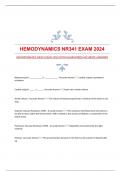 HEMODYNAMICS NR341 EXAM 2024 WITH GUARANTEED ACCURATE ANSWERS