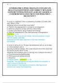 ATI PEDIATRICS &lpar;PEDS&rpar; 2024 EXAM CONTAINS 150  REAL EXAM QUESTIONS AND CORRECT DETAILED  ANSWERS WITH RATIONALES ALREADY GRADED A&plus;  COMPREHENSIVE DOCUMENT FOR PEDIATRICS  BRAND NEW&excl;&excl;&excl; 