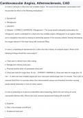 Cardiovascular Angina&comma; Atherosclerosis&comma; CAD - 2024 with complete solutions&sol; latest update 2024 pdf download