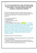 PCCN EXAM PROGRESSIVE CARE CERTIFIED NURSE  EXAM LATEST ACTUAL EXAM 2024 ALL QUESTIONS  AND CORRECT ANSWERS WITH RATIONALES  GRADED A&plus; PROFESSOR VERIFIED 
