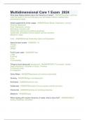 Multidimensional Care 1 Exam 2024