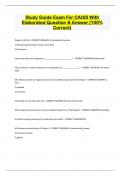 Study Guide Exam For CAISS With  Elaborated Question & Answer &lpar;100&percnt;  Correct&rpar;