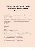 Florida Fire Instructor 1 Exam Questions With Verified Answers&period;