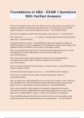 Foundations of ABA - EXAM 1 Questions With Verified Answers