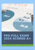 FRS-FULL EXAM 2024 SCORED A&plus;