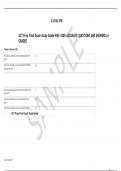 ACT Prep Final Exam Study Guide With 100&percnt; ACCURATE QUESTIONS AND ANSWERS A&plus; GRADED