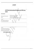 ACT&sol;SAT Prep Final Exam Review With Questions And 100&percnt; Correct Answers
