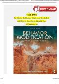 Test Bank For Behavior Modification&colon; What It Is and How To Do It&comma; 12th Edition 2024 by Garry Martin & Joseph J&period; Pear&comma; All Chapters 1 - 29&comma; Verified Newest Version 100&percnt; Complete Pdf