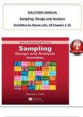 SOLUTIONS MANUAL for Sampling&colon; Design and Analysis 3rd Edition by Sharon Lohr&comma;  All 16 Chapters Covered&comma; Verified Latest Edition