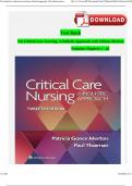 TEST BANK For Critical Care Nursing- A Holistic Approach&comma; 12th Edition by Morton Fontaine&comma; Verified Chapters 1 - 56&comma; Complete Newest 2024 Version ISBN&colon;9781975174460