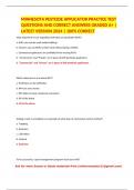 MINNESOTA PESTCIDE APPLICATOR PRACTICE TEST QUESTIONS AND CORRECT ANSWERS GRADED A&plus; &vert; LATEST VERSION 2024 &vert; 100&percnt; CORRECT