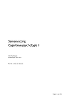 Samenvatting Cognitieve psychologie II