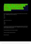 sensory EAQs EXAM NEWEST ACTUAL  EXAM COMPLETE QUESTIONS AND  CORRECT DETAILED ANSWERS  &lpar;VERIFIED ANSWERS&rpar; &vert;ALREADY  GRADED A&plus;