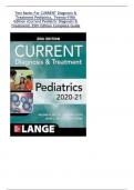 Test Banks For CURRENT Diagnosis & Treatment Pediatrics&comma; Twenty-Fifth Edition &lpar;Current Pediatric Diagnosis & Treatment&rpar; 25th Edition Complete Guide