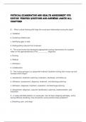  Physical Examination and Health Assessment 9th Edition  VERIFIED QUESTIONS AND ANSWERS Jarvis All Chapters