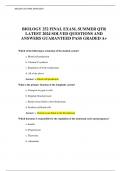BIOLOGY 252 FINAL EXAM&comma; SUMMER QTR LATEST 2024 SOLVED QUESTIONS AND ANSWERS GUARANTEED PASS GRADED A&plus;