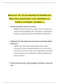 BIOLOGY 252  EXAM 2024&sol;2025 SUMMER&sol;FALL PRACTICE QUESTIONS AND ANSWERS ALL TOPICS COVERED  GRADED A&plus;