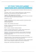 ATI Teas 7 Biology LATEST QUESTIONS WITH VERIFIED ANSWERS