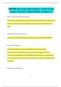 NR599 Nursing Informatics Final Exam Latest Version &lpar;2024&sol;2025&rpar; Graded A&plus;