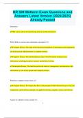 NR 599 Bundled Exams Questions and Answers Latest Versions &lpar;2024&sol;2025&rpar; &lpar;Complete and Accurate&rpar;
