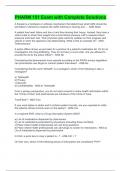 PHARM 151 Exam with Complete Solutions