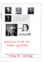  9700 Cambridge AS level Biology Nucleic acids and Protein class 1 (OFFER)