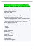 PHM 113 Pharmacy Informatics & Patient Records with Complete Solutions 2024 2025