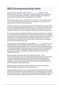 DECA Entrepreneurship Exam Questions and answers&period;