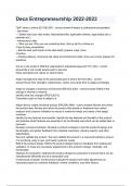 Deca Entrepreneurship 2022-2023 Questions and answers&period;
