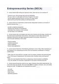 Entrepreneurship Series &lpar;DECA&rpar; Questions and answers&period;