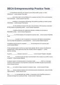 DECA Entrepreneurship Practice Tests Questions and answers&period;