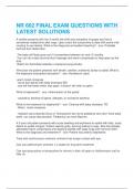  NR 602 FINAL EXAM QUESTIONS WITH LATEST SOLUTIONS
