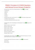 PRAXIS&colon; Principles K-12 &lpar;5625&rpar; Questions with Revised Correct Answers Graded A&plus;