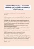 Knewton Alta Chapter 2 Descriptive statistics - part 3 Exam Questions With Verified Answers&period;