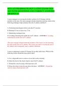 NGN ATI PHARMACOLOGY LATEST EXAM 2024- 2025 WITH QUESTIONS AND CORRECT ANSWERS  GRADED A&plus;
