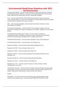 Environmental Health Exam Questions with 100&percnt; Verified Answers