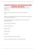 Chapter 5&colon;Anatomy and Physiology 2024 Revision Questions