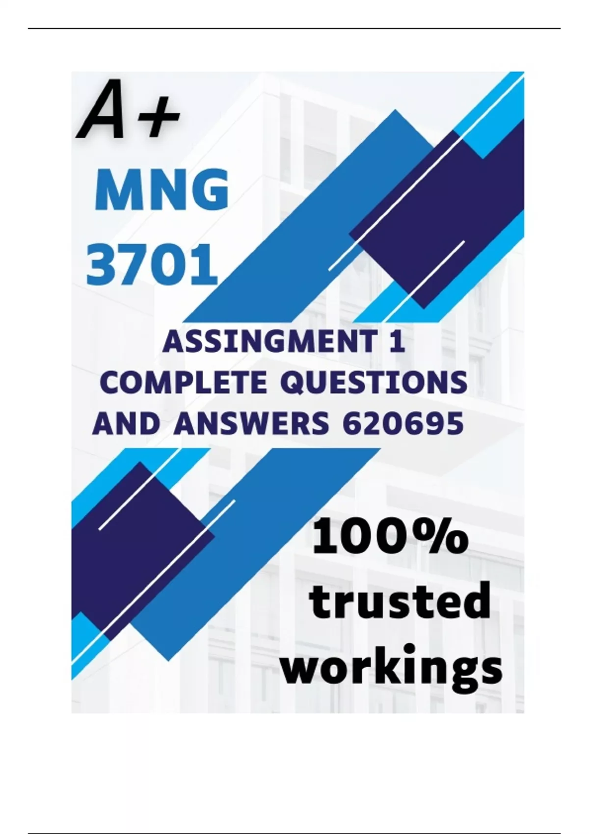 MNG3702 Assignment 1 (COMPLETE ANSWERS) Semester 2 2024 (605474) - DUE ...