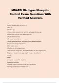 MDARD Michigan Mosquito Control Exam Questions With Verified Answers&period;