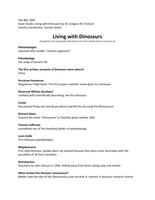 BSC 1005 | Living with Dinosaurs | Exam guide FSU